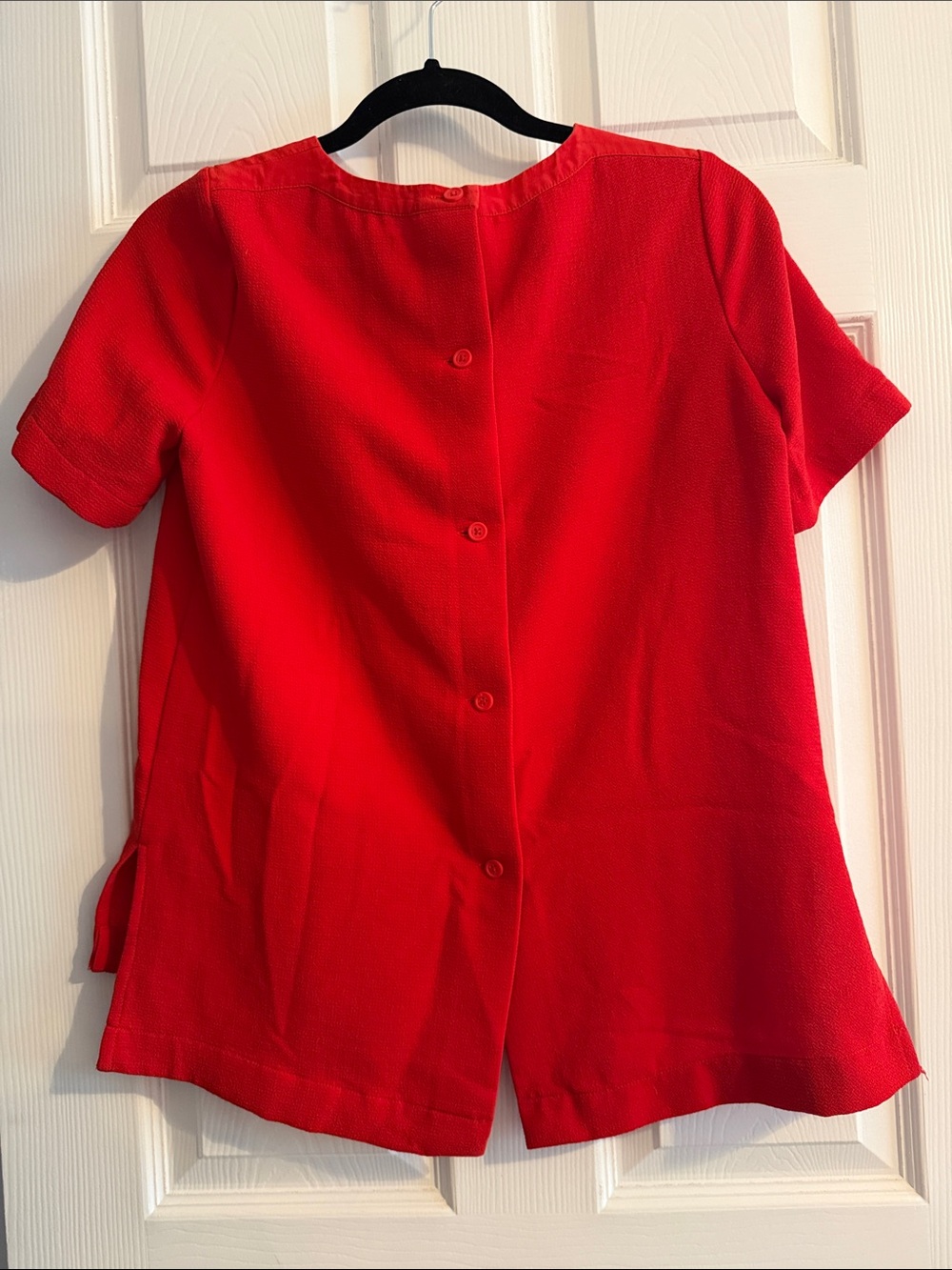 Madewell Red Short Sleeve Pocket Top - Picture 3 of 4